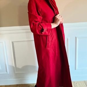 Burberry Vintage Red Trench Coat - image 1